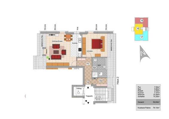 Grundriss Wohnung 19