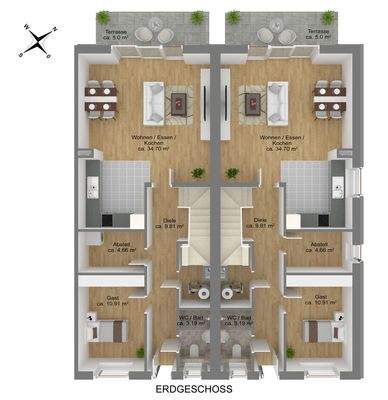 Erdgeschoss Variante 2