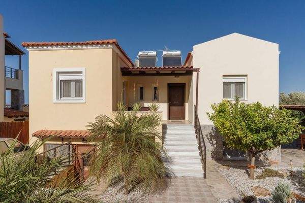 Kreta, Pigianos Kampos: Stilvolle Villa mit beheiztem Pool und Gästestudio in der Nähe von Rethymno zu verkaufen
