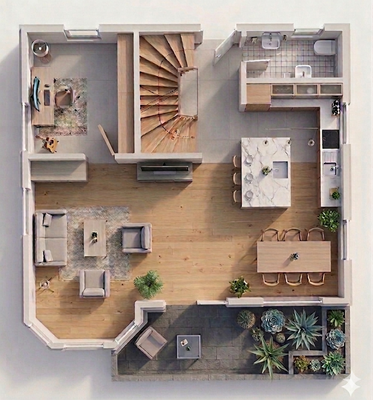 Grundriss Idee für das EG