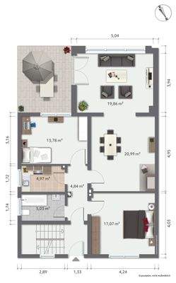 Grundriss / Skizze Erdgeschoss