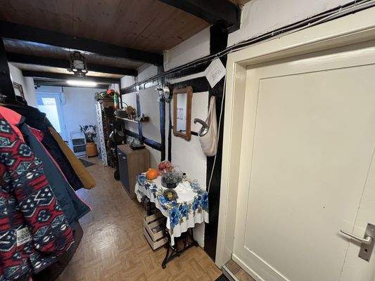 Flur mit sichtbarem Fachwerk