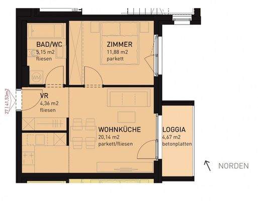 Grundriss: Lorettoplatz 1