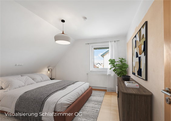 VISUALISIERUNG vom Schlafzimmer im OG