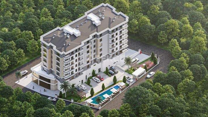 Apartments in a Complex with Pool Close to Amenities in Kepez Antalya
