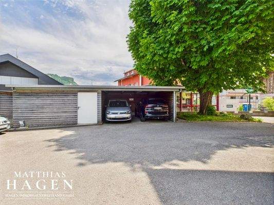Carport mit Schopf
