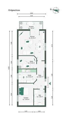 Grundriss Wohnbungalow