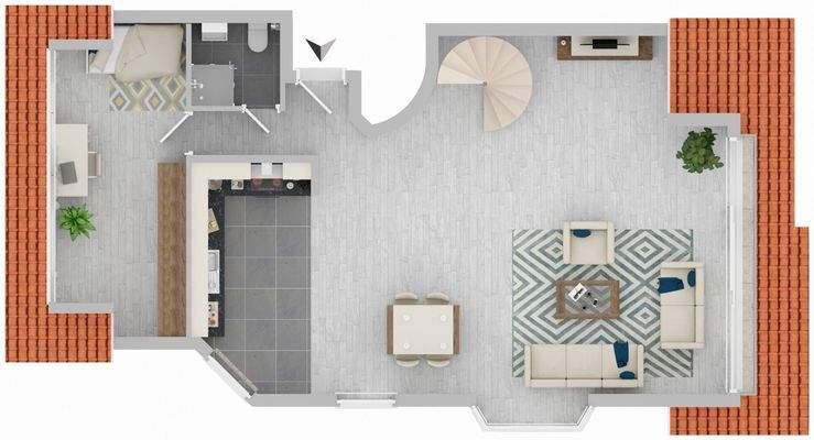 Illustrierter Grundriss 2. OG