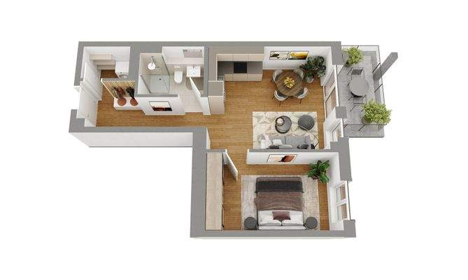 3D Grundriss Wohnung 3