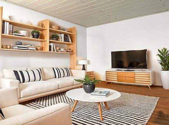 Wohnbeispiel Wohnzimmer KI