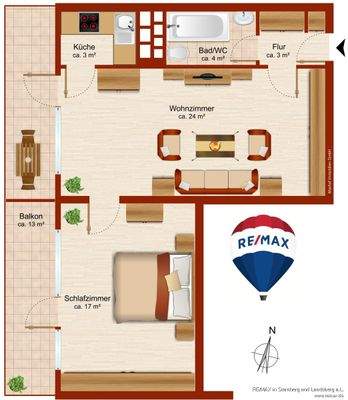 Grundriss der Wohnung