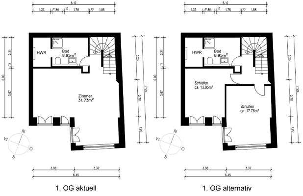 Grundriss 1 Obergeschoss