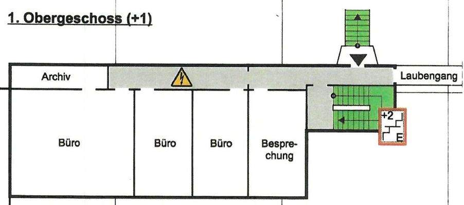 Grundriss obere Etage