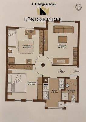 Grundriss der Wohnung