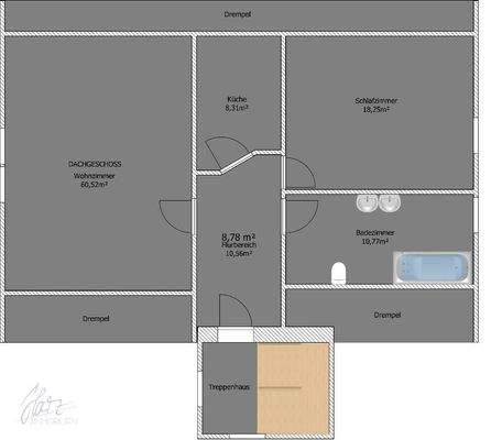 Grundriss Dachgeschoss Hauptgebäude