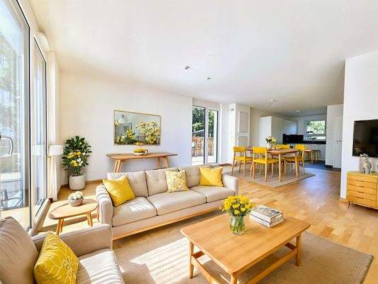 Wohnzimmer gestaged (KI)