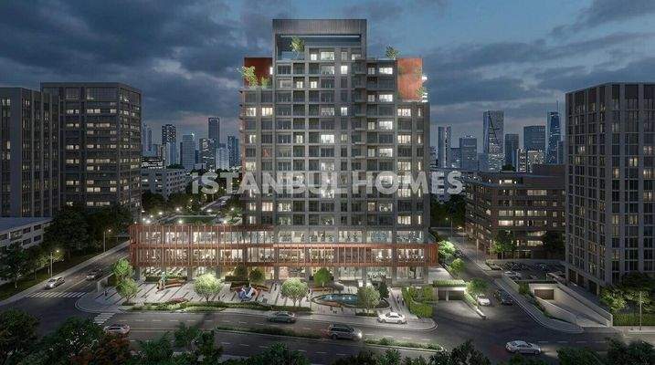 Apartments in a Complex Near Metro Station in Umraniye Istanbul