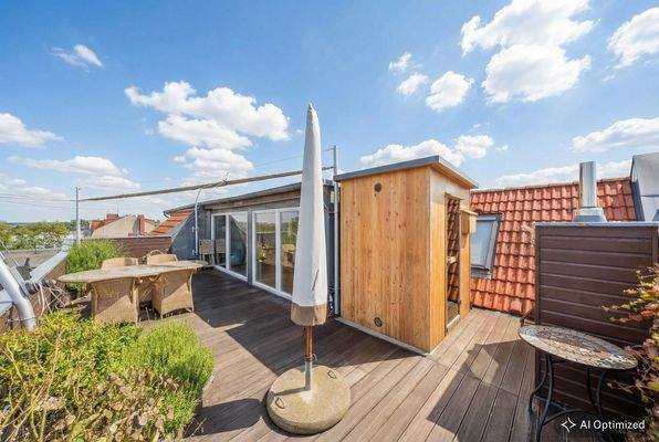 Dachterrasse mit Sauna