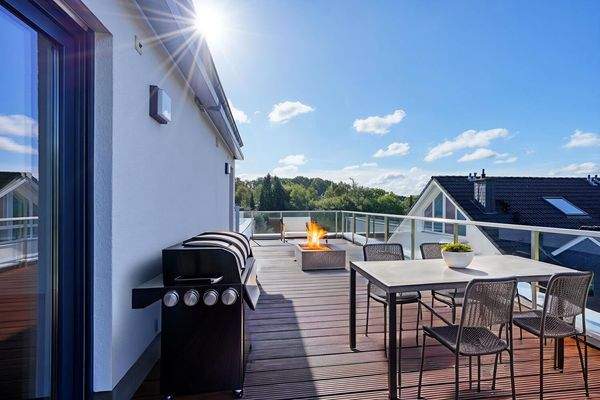 Terrasse vor dem Schlafzimmer – Einrichtungsbeispiel