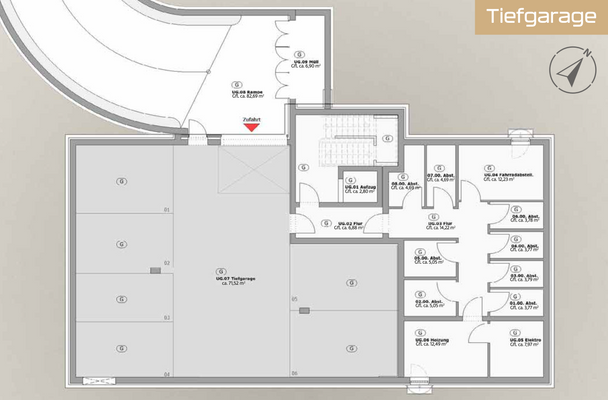 Grundriss Tiefgarage