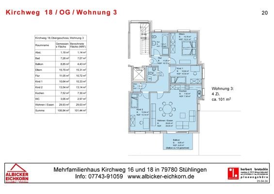 Grundriss Wohnung 3 OG