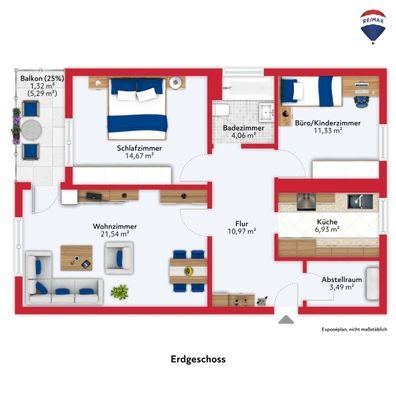 Zentrale Erdgeschosswohnung in Saarbrücken-Dudweiler