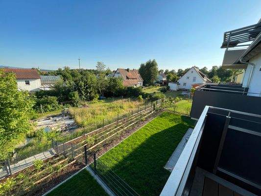 Blick vom Balkon in die Stadt Tirschenreuth