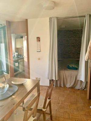 Küchenblick und Schlafnische