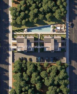 Flats in a Complex with Pool Near Airport in Antalya