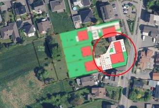 Luftbild mit Lageplan Haus F