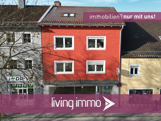 Außenansicht mit Logo