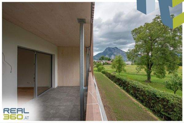 Loggia mit Blick auf den Traunstein