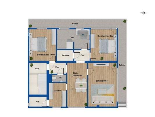Ground plan upper floor