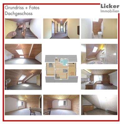 Grundriss + Fotos - Dachgeschoss