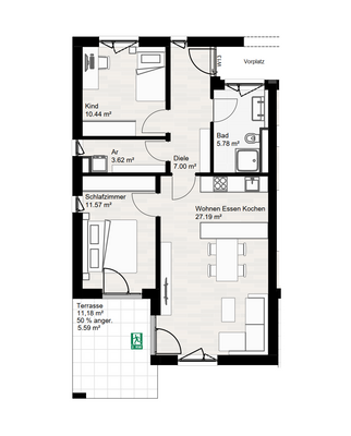Grundriss Wohnung 13