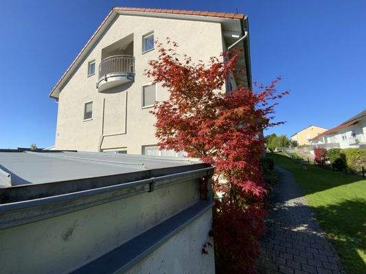 Blick auf den schönen Balkon