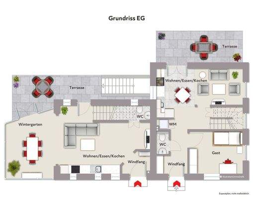 Grundriss EG - Wohnbeispiel - ohne Maßstab