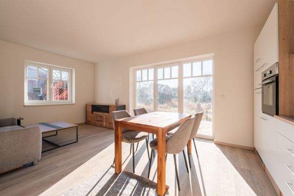 Der offene Wohn- und Essbereich