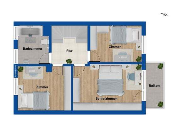 Grundriss Obergeschoss