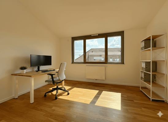 Helles Arbeitszimmer