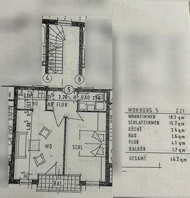 Grundriss 2 Zimmer Wohnung 