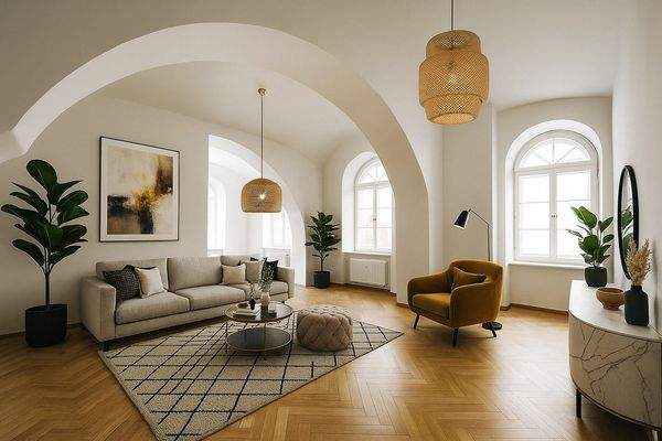 Eleganter Wohnraum mit klassischen Elementen KI_Wohnung Kaufen_Bad Reichenhall_Salinenstraße