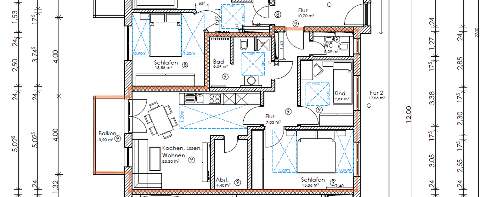 Grundriss Wohnung Nr. 9