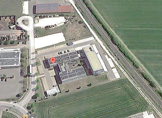 Luftbild auf Gewerbeimmobilie