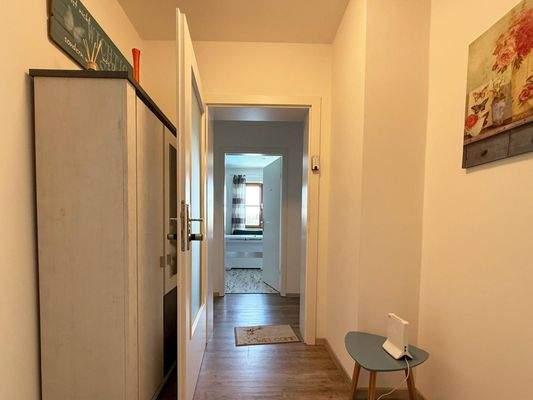 Gang zu den Ferienwohnungen