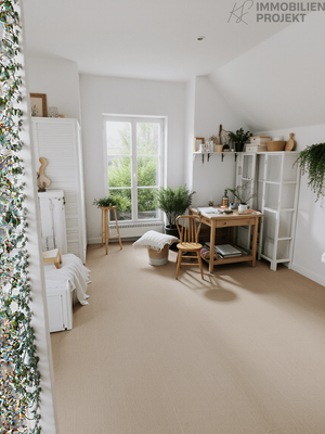 Schlafzimmer mit Balkon - digitales Homestaging