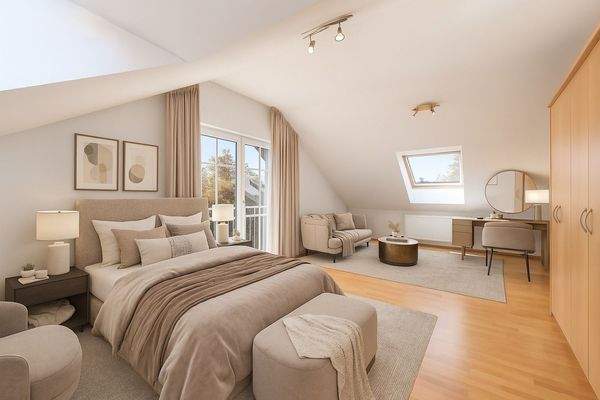 Großzügiges Dachstudio (visualisiert)