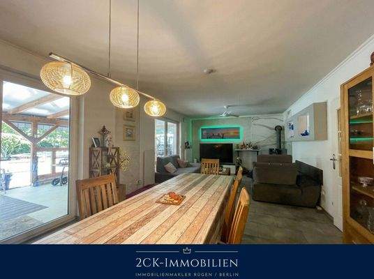 Essbereich im Wohnzimmer