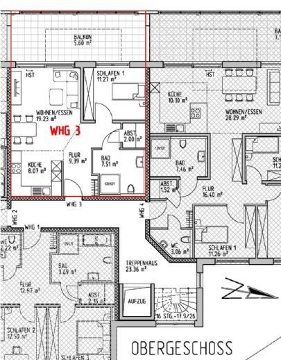 Energieeffiziente 2-Zimmer-Obergeschosswohnung  mit Balkon