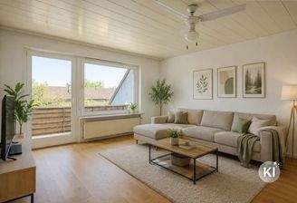 Wohnzimmer mit KI eingerichtet